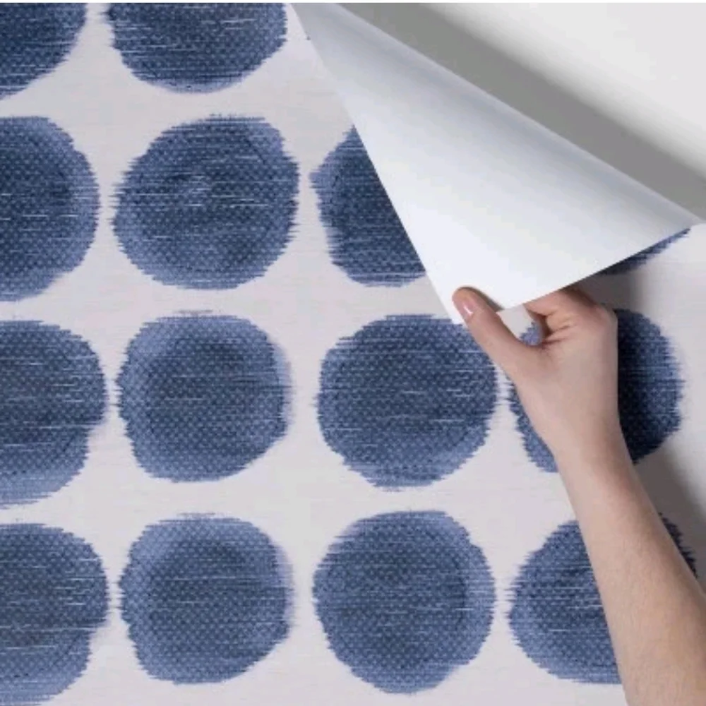 Opalhouse Textile Dot Peel & Stick Wallpaper Blue